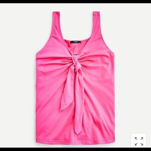 J crew tie front tank top